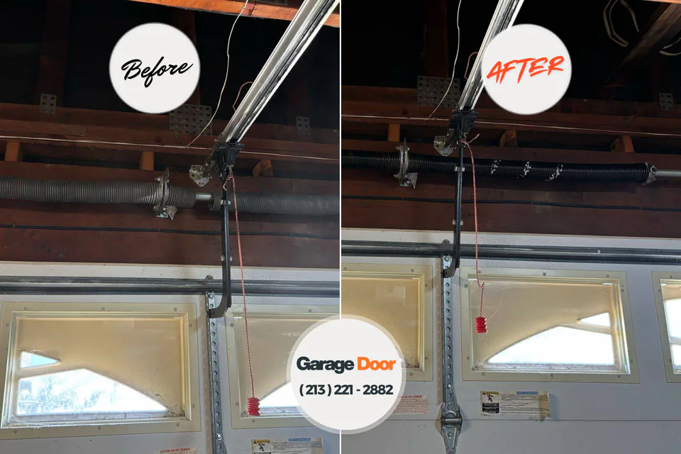 Before and after: garage door repair Grosse Pointe Park, MI